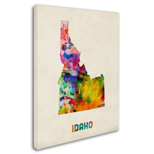 Michael Tompsett 'Idaho Map' Canvas Art,18x24
